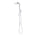 Jena Square Twin Shower System with Adjustable Rail, Push Button Diverter and 250mm Head, Polished Chrome