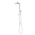 Jena Round Twin Shower System with Adjustable Rail, Push Button Diverter and 250mm Head, Polished Chrome