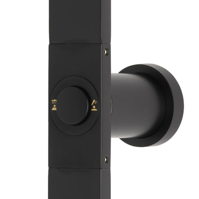 Jena Square Twin Shower System with Adjustable Rail, Push Button Diverter and 250mm Head, Matte Black