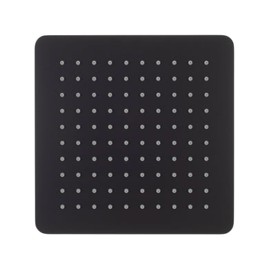 Jena Square Twin Shower System with Adjustable Rail, Push Button Diverter and 250mm Head, Matte Black