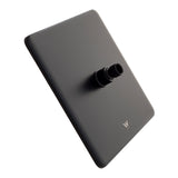 Jena Square Twin Shower System with Adjustable Rail, Push Button Diverter and 250mm Head, Matte Black