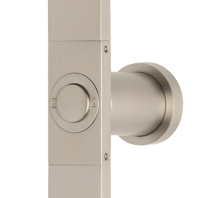 Jena Round Twin Shower System with Adjustable Rail, Push Button Diverter and 250mm Head, Brushed Nickel