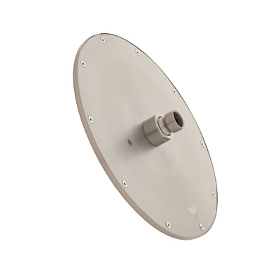 Jena Round Twin Shower System with Adjustable Rail, Push Button Diverter and 250mm Head, Brushed Nickel