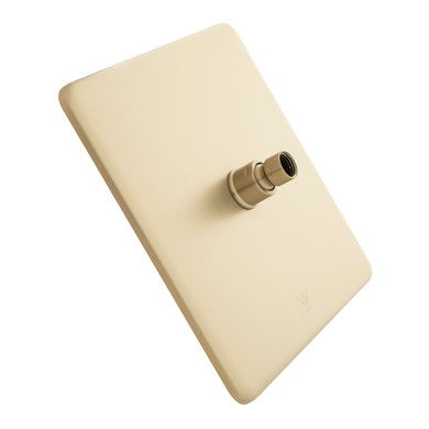 Jena Square Twin Shower System with Adjustable Rail, Push Button Diverter and 250mm Head, Brushed Brass (Gold)