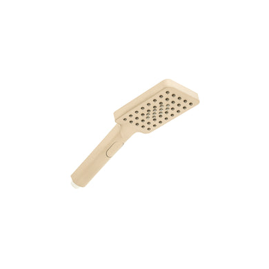Jena Square Twin Shower System with Adjustable Rail, Push Button Diverter and 250mm Head, Brushed Brass (Gold)