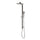 Jena Round Twin Shower System with Adjustable Rail, Push Button Diverter and 250mm Head, Brushed Gunmetal