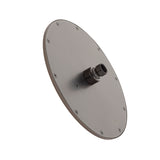 Jena Round Twin Shower System with Adjustable Rail, Push Button Diverter and 250mm Head, Brushed Gunmetal