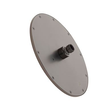 Jena Round Twin Shower System with Adjustable Rail, Push Button Diverter and 250mm Head, Brushed Gunmetal