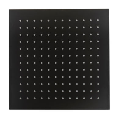 Square 300mm Stainless Steel Rain Shower Head, Matte Black