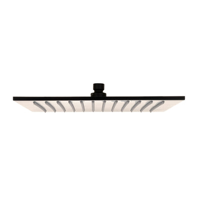Square 300mm Stainless Steel Rain Shower Head, Matte Black