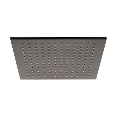 Square 300mm Stainless Steel Rain Shower Head, Matte Black