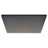 Square 400mm Stainless Steel Rain Shower Head, Matte Black