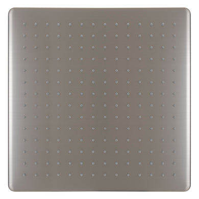 Square 400mm Stainless Steel Rain Shower Head, Brushed Nickel