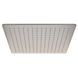 Square 400mm Stainless Steel Rain Shower Head, Brushed Nickel