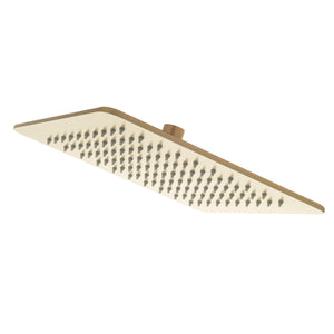 Square SS 250mm Rain Shower Head, Brushed Brass (Gold)