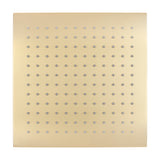 Square 300mm Stainless Steel Rain Shower Head, Brushed Brass (Gold)