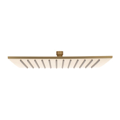 Square 300mm Stainless Steel Rain Shower Head, Brushed Brass (Gold)