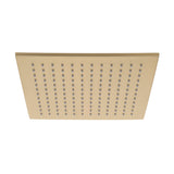 Square 300mm Stainless Steel Rain Shower Head, Brushed Brass (Gold)