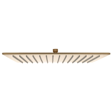Square 400mm Stainless Steel Rain Shower Head, Brushed Brass (Gold)
