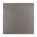 Square 300mm Stainless Steel Rain Shower Head, Brushed Gunmetal