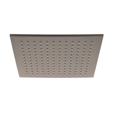 Square 300mm Stainless Steel Rain Shower Head, Brushed Gunmetal
