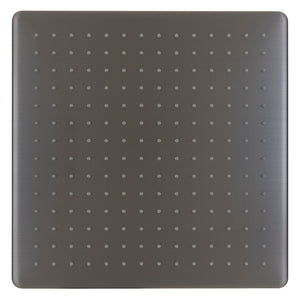 Square 400mm Stainless Steel Rain Shower Head, Brushed Gunmetal
