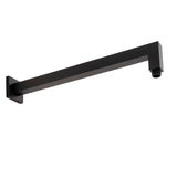 Square 400mm Shower Wall Arm, Matte Black