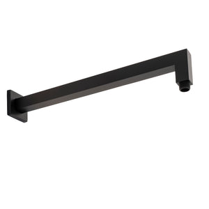 Square 400mm Shower Wall Arm, Matte Black