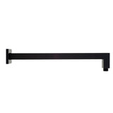 Square 400mm Shower Wall Arm, Matte Black
