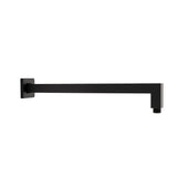 Square 400mm Shower Wall Arm, Matte Black