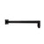 Square 400mm Shower Wall Arm, Matte Black