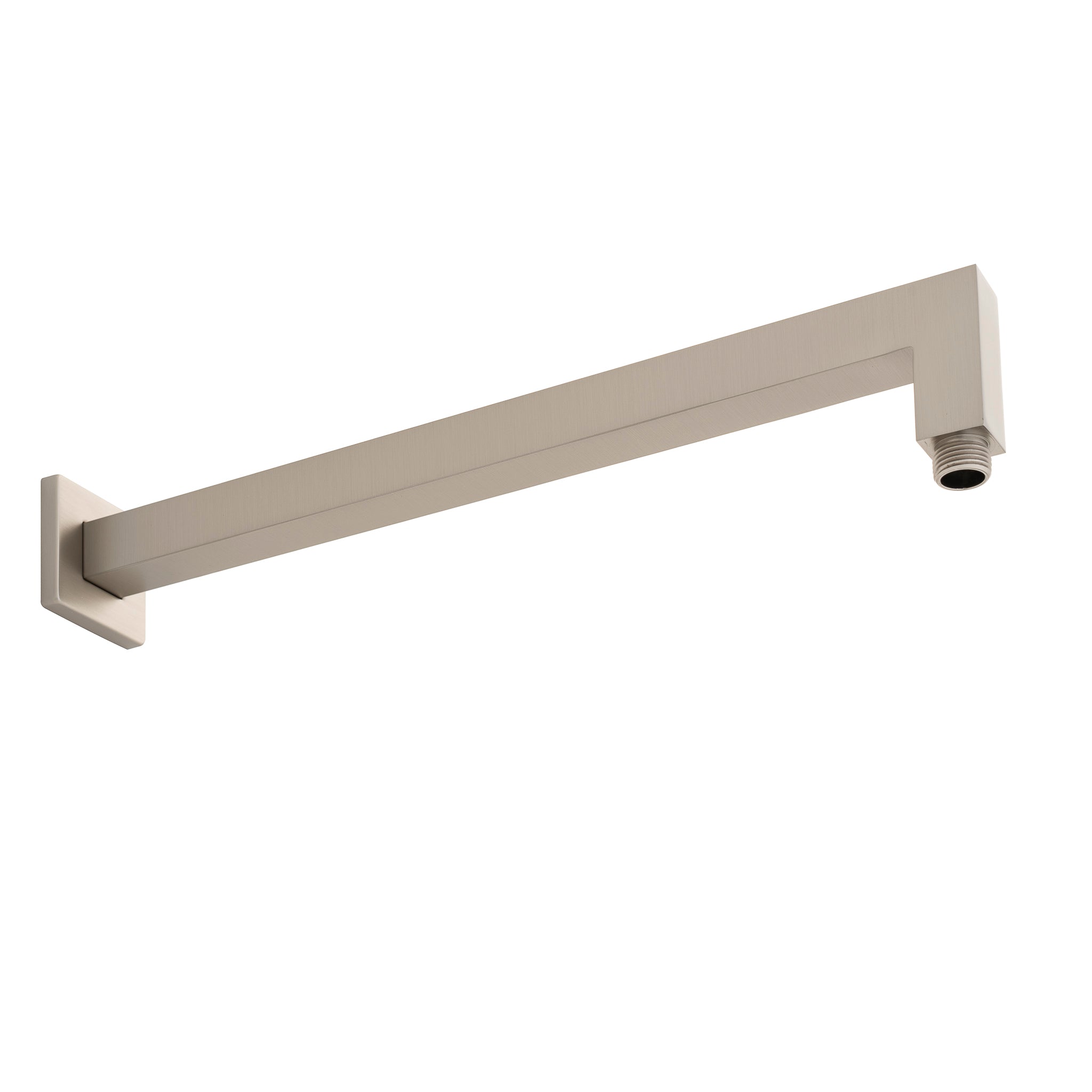 Square 400mm Shower Wall Arm, Brushed Nickel