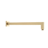 Square 400mm Shower Wall Arm, Brushed Brass (Gold)