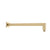 Square 400mm Shower Wall Arm, Brushed Brass (Gold)
