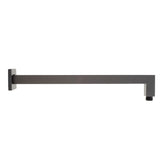 Square 400mm Shower Wall Arm, Brushed Gunmetal