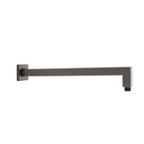 Square 400mm Shower Wall Arm, Brushed Gunmetal