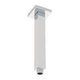Square 200mm Shower Ceiling Dropper Arm, Polished Chrome