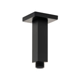 Square 100mm Shower Ceiling Dropper Arm, Matte Black