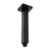 Square 200mm Shower Ceiling Dropper Arm, Matte Black