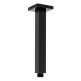 Square 200mm Shower Ceiling Dropper Arm, Matte Black
