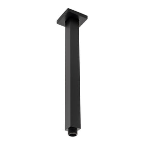 Square 300mm Shower Ceiling Dropper Arm, Matte Black
