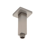 Square 100mm Shower Ceiling Dropper Arm, Brushed Nickel