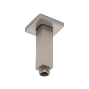 Square 100mm Shower Ceiling Dropper Arm, Brushed Nickel