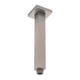 Square 200mm Shower Ceiling Dropper Arm, Brushed Nickel