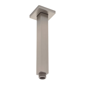 Square 200mm Shower Ceiling Dropper Arm, Brushed Nickel
