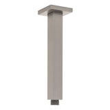 Square 200mm Shower Ceiling Dropper Arm, Brushed Nickel