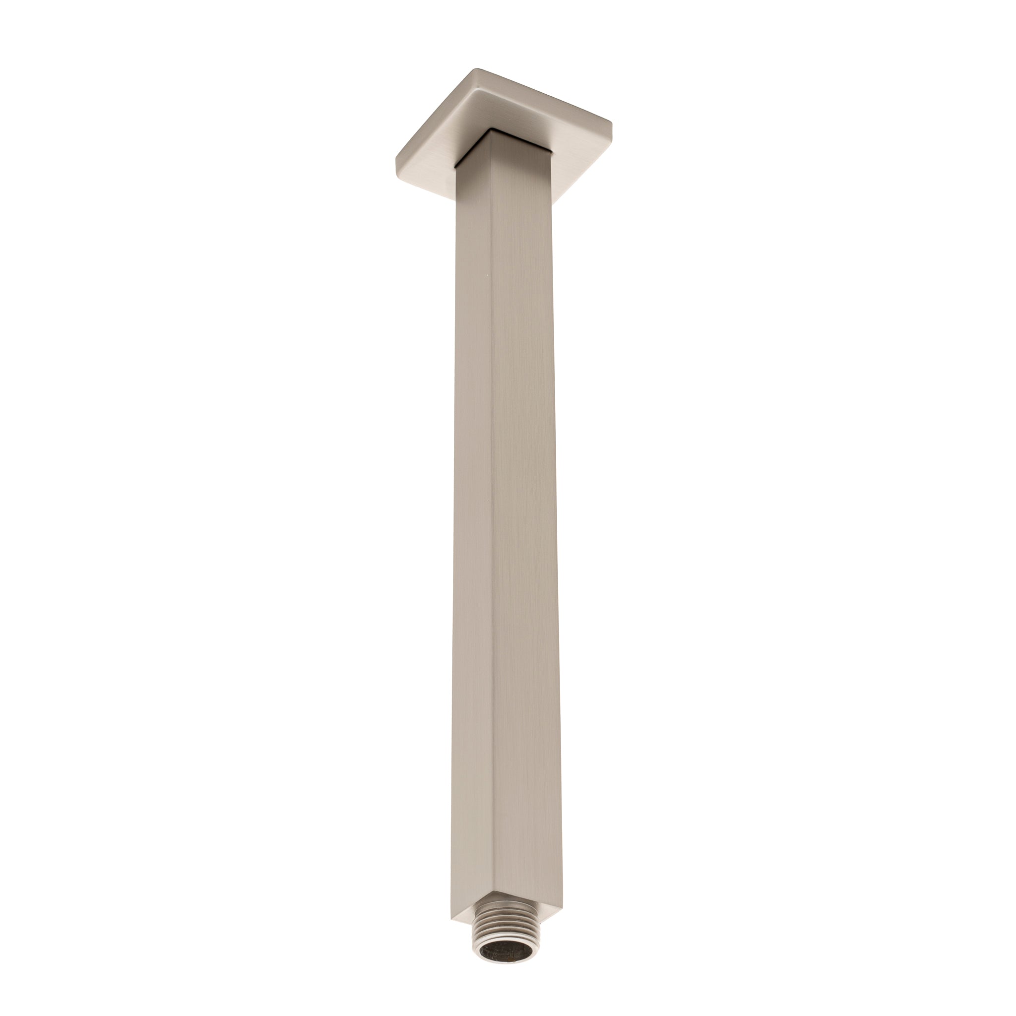Square 300mm Shower Ceiling Dropper Arm, Brushed Nickel