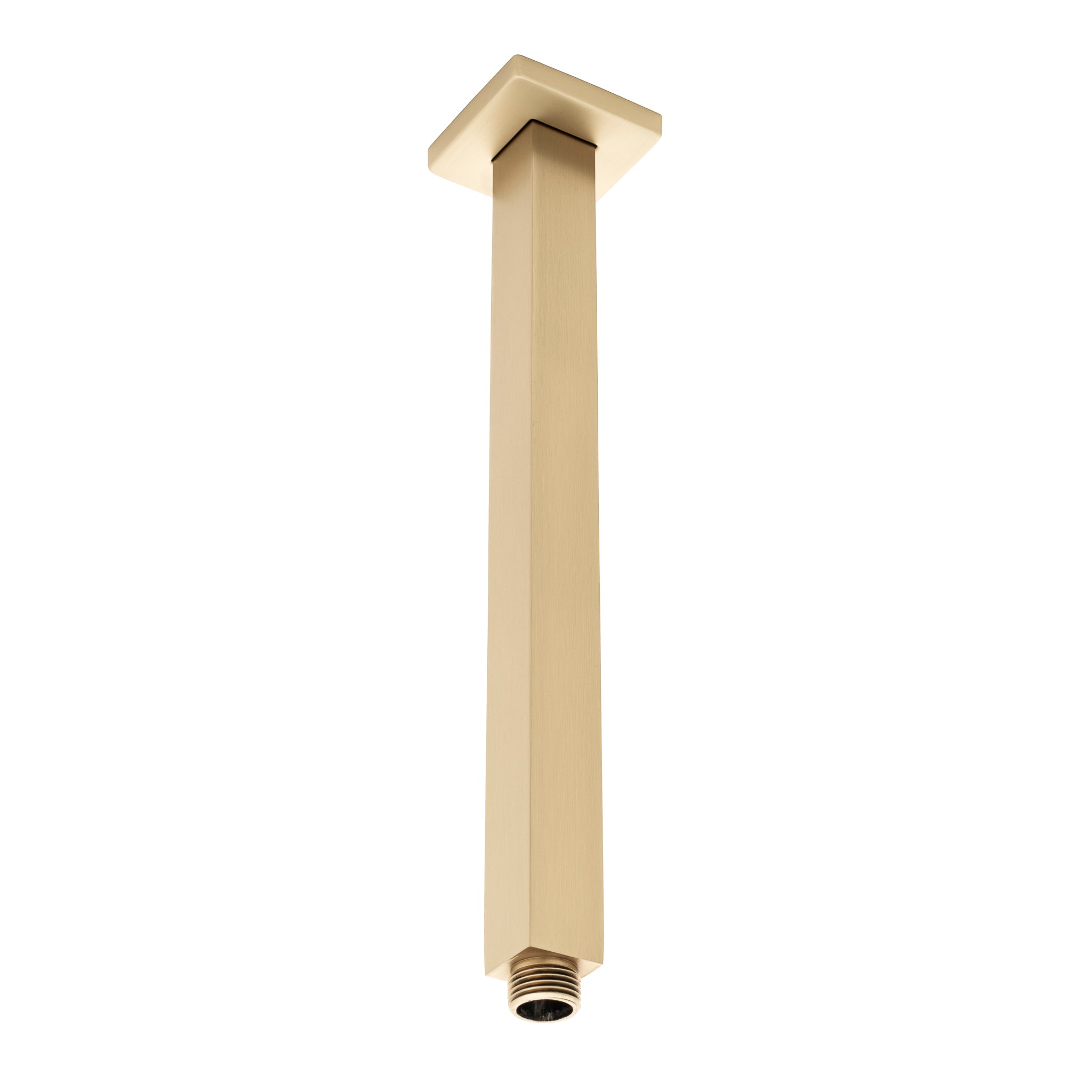 Square 300mm Shower Ceiling Dropper Arm, Brushed Brass (Gold)