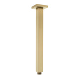 Square 300mm Shower Ceiling Dropper Arm, Brushed Brass (Gold)