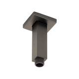 Square 100mm Shower Ceiling Dropper Arm, Brushed Gunmetal
